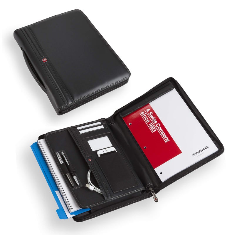 Wenger Concept Zippered Padfolio Envelope Card Holder, Black - Image 5